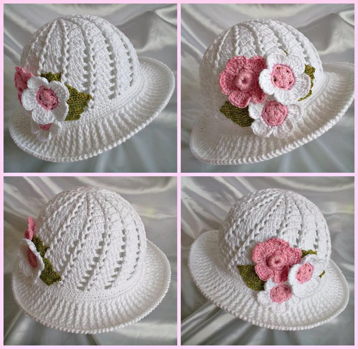 Вязаный цветок на шапку