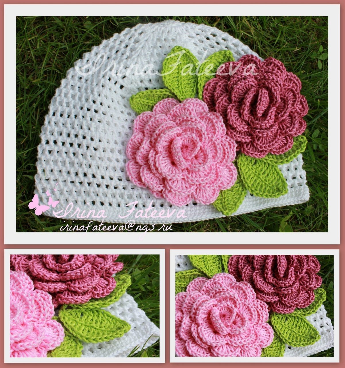 Вязание крючком объемные цветы схемы и описание