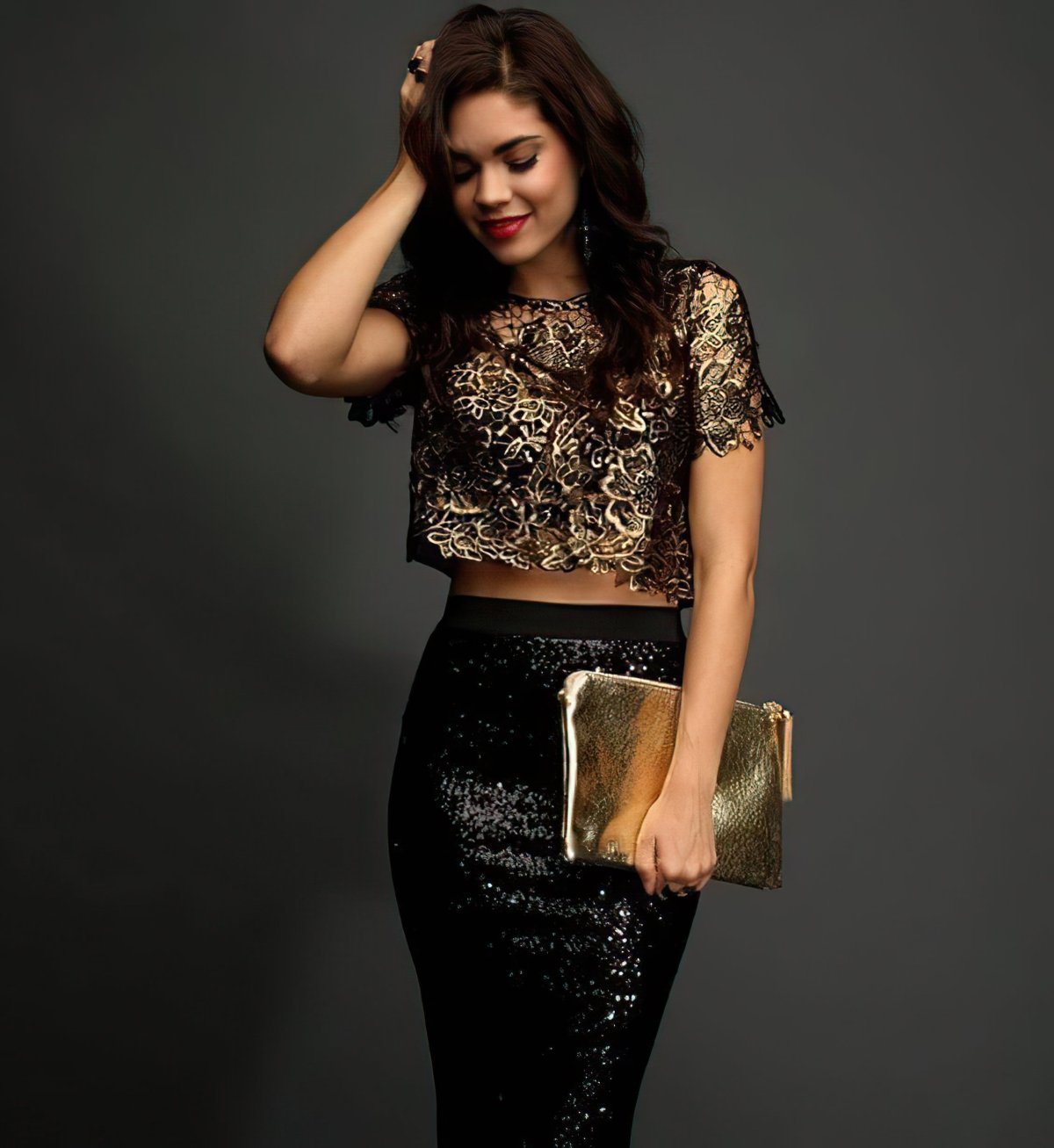 Топ с пайетками