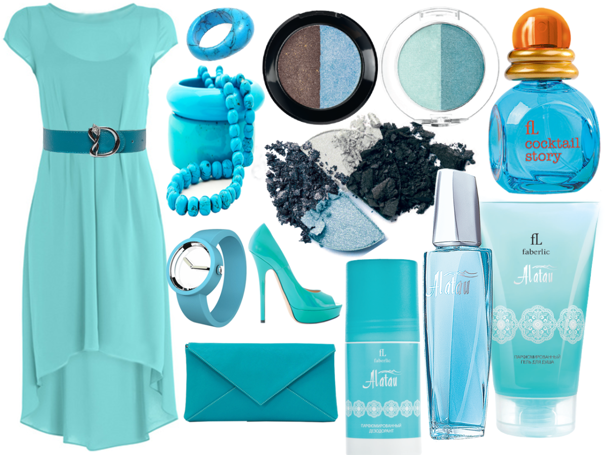 Серьги под голубое платье