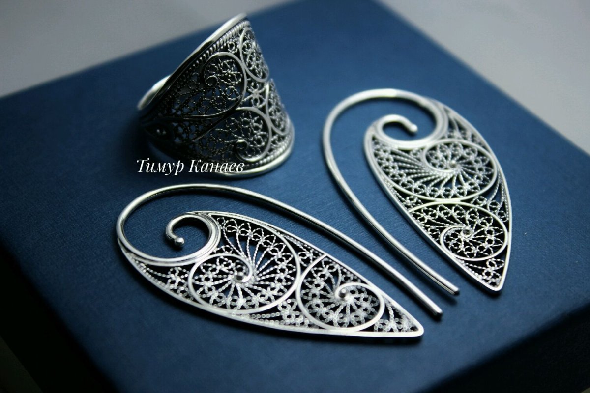 Филигрань комплект серебро