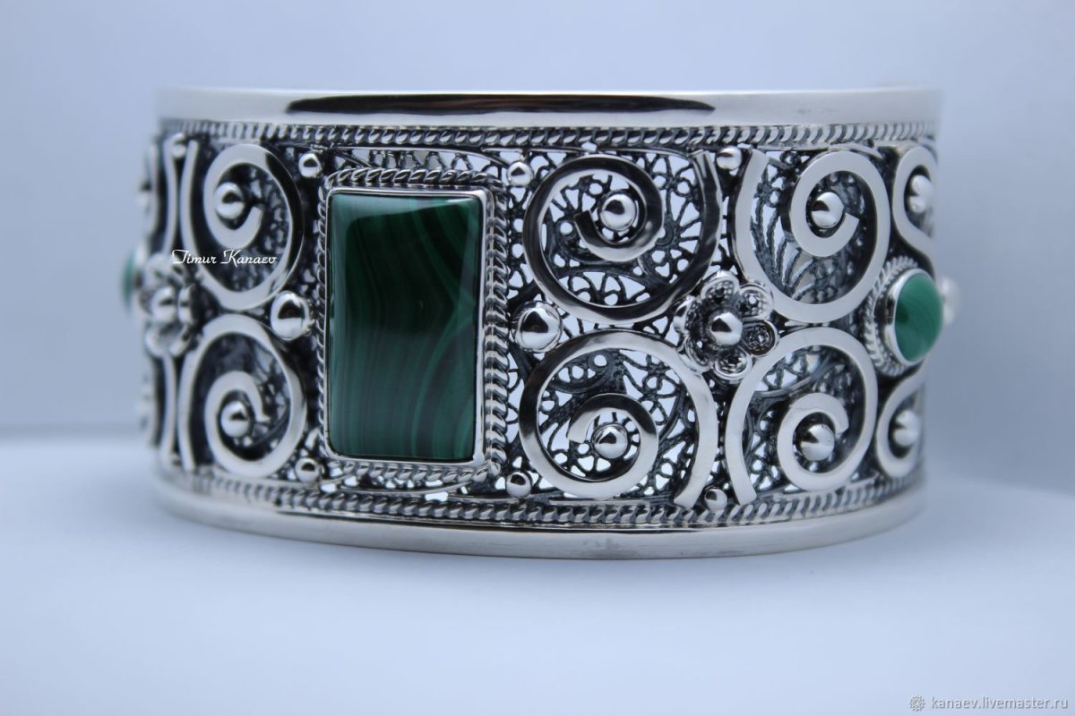 Браслеты с филигранью Кубачи