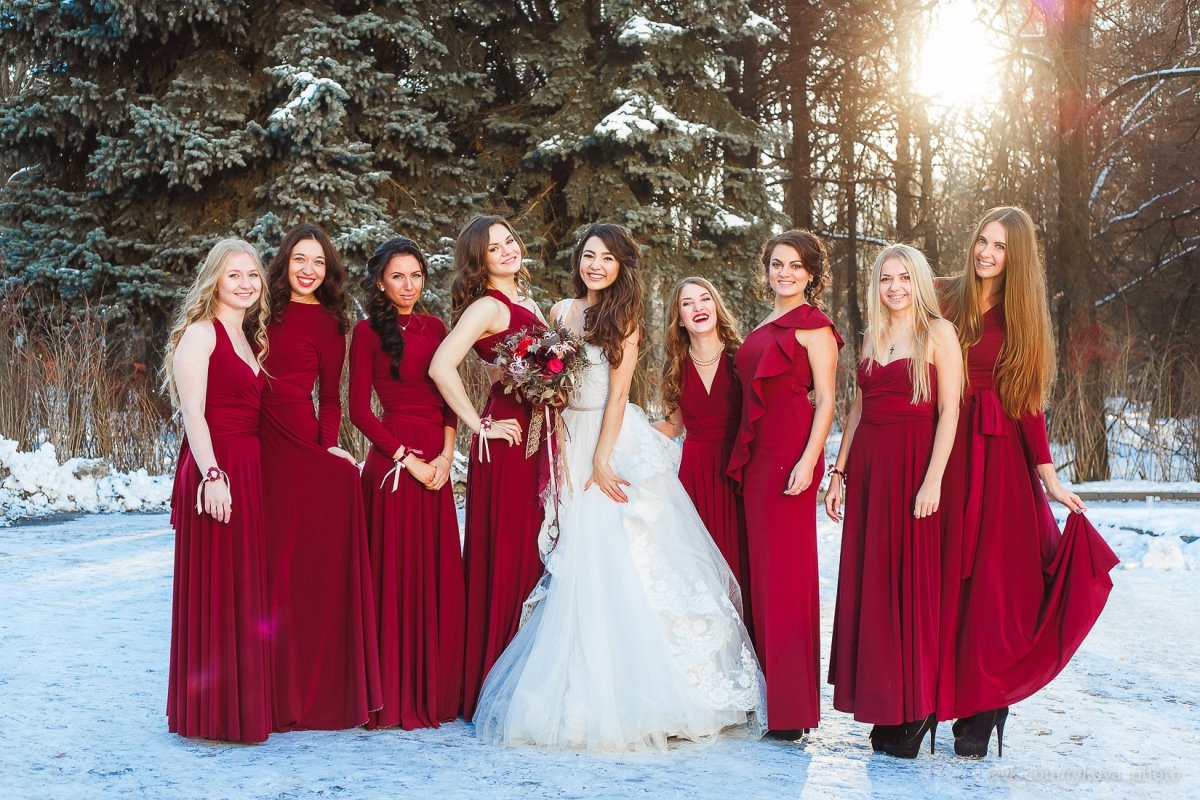 Зимняя свадьба подружки невесты