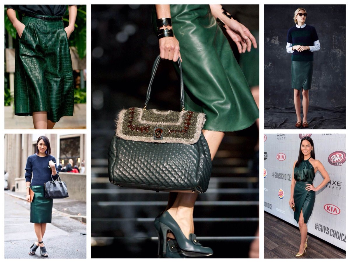 Кожаная юбка солнце