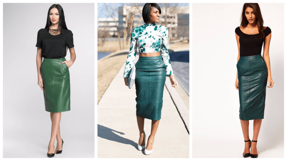 Кожаная юбка uterque