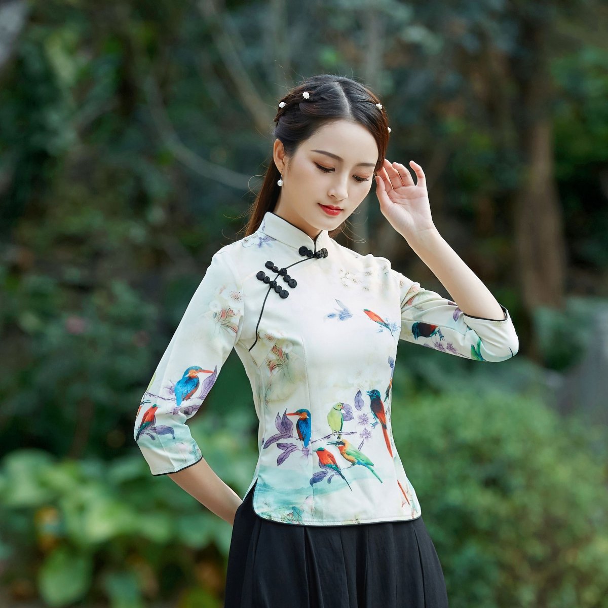 Блуза в китайском стиле