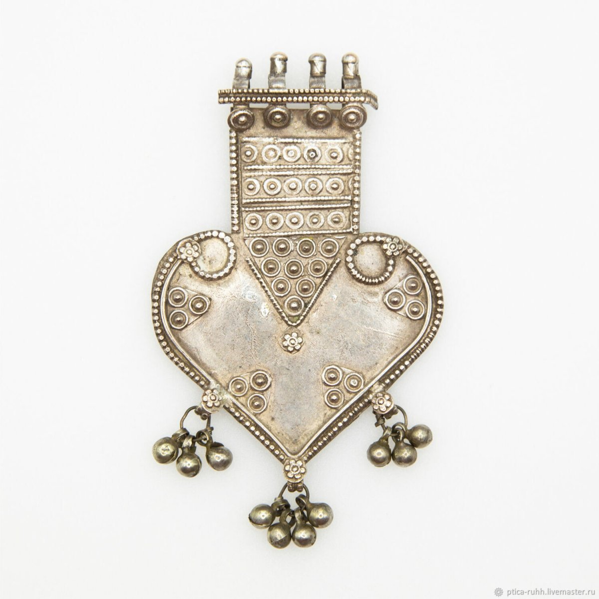 Кулон с янтарем Винтаж