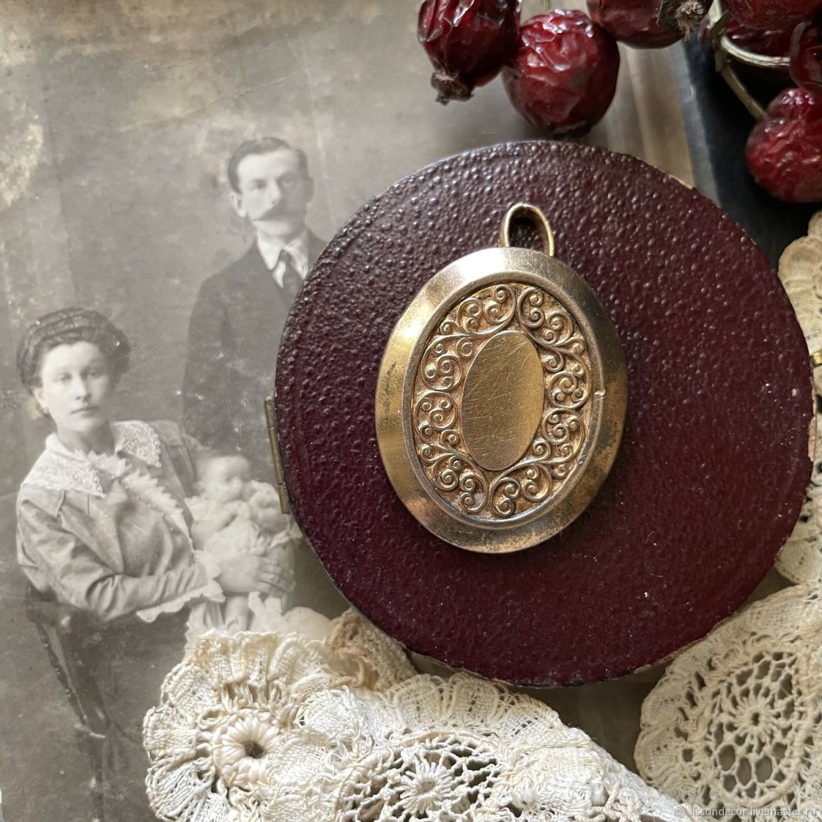 Кулон Локет медальон золото