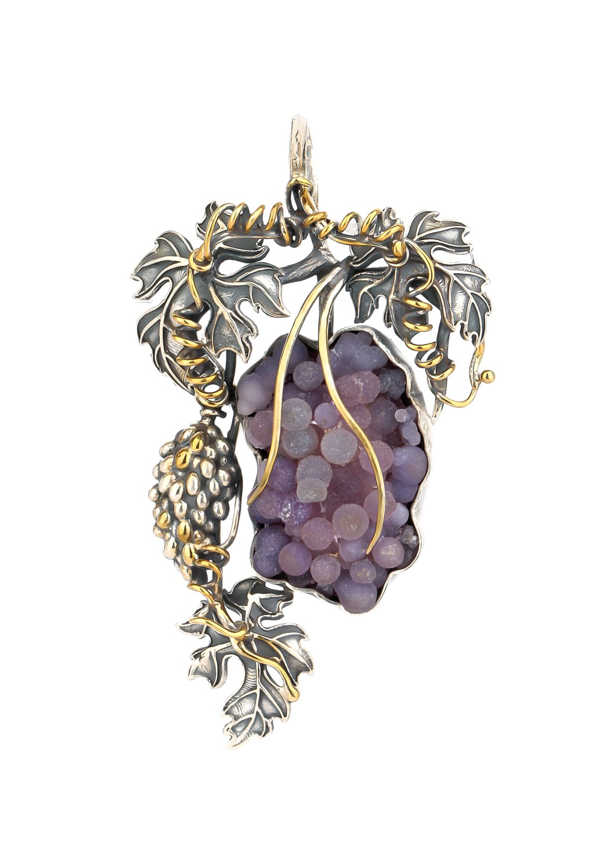 Серебряная подвеска Виноградная гроздь