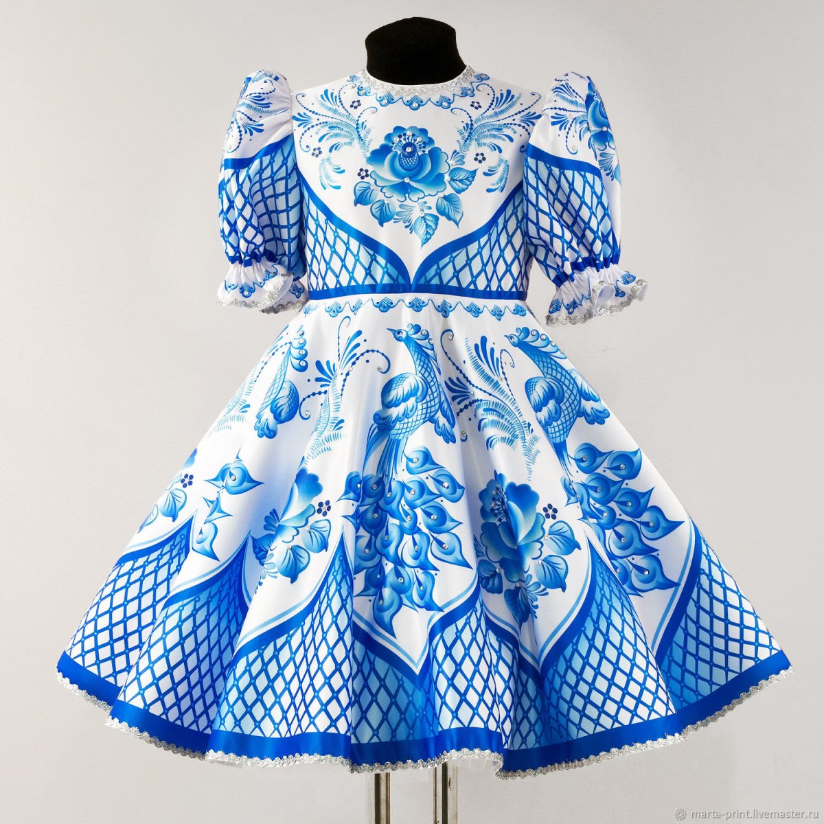 Костюм русский расписной Гжель