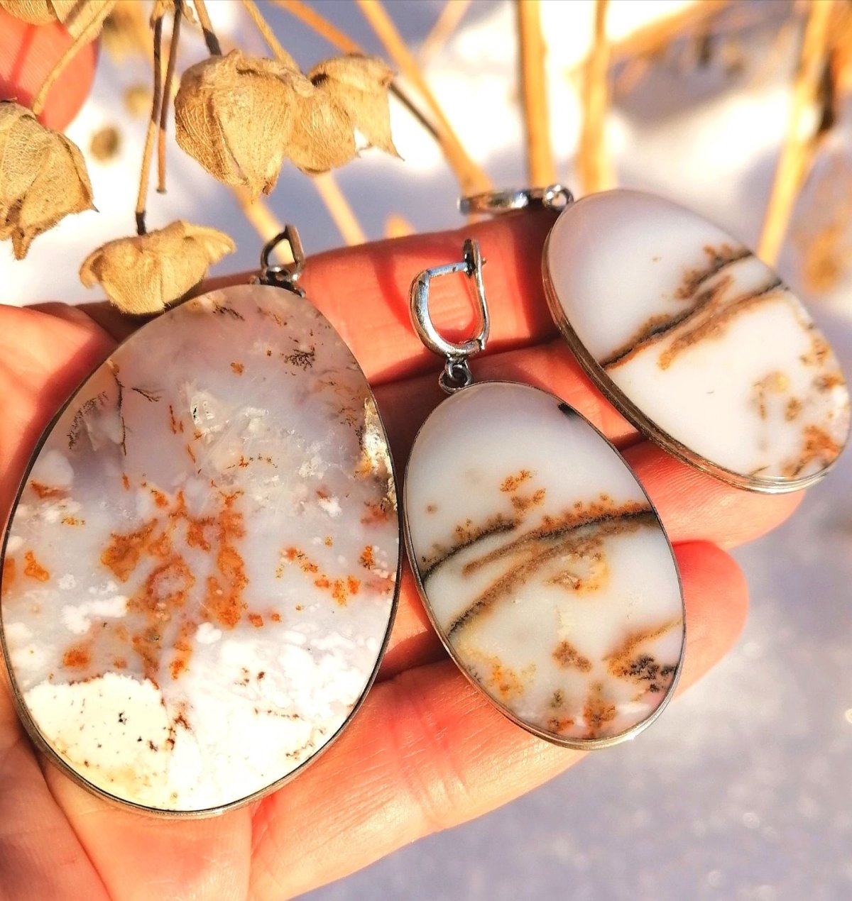 Амулет из мохового Агата