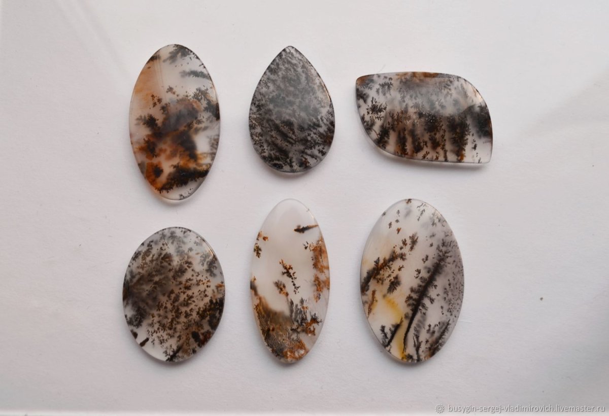 Агат Моховой кабошон