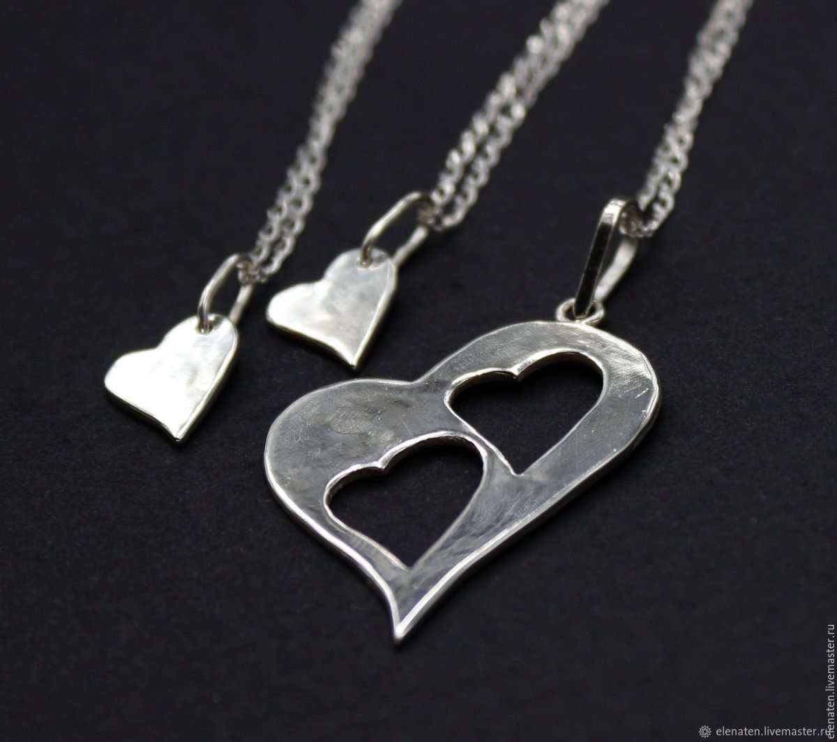 Парные кулоны для мамы и Дочки