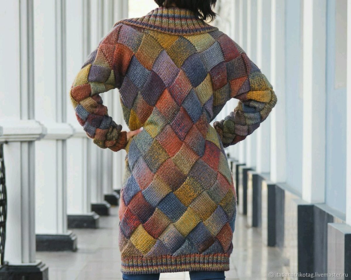 Свитер в стиле пэчворк