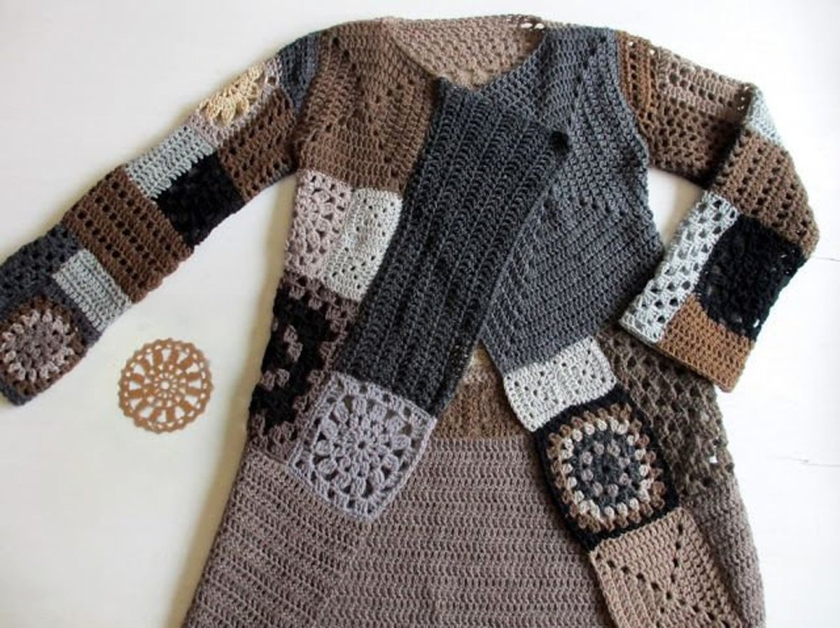 Кардиган в стиле пэчворк