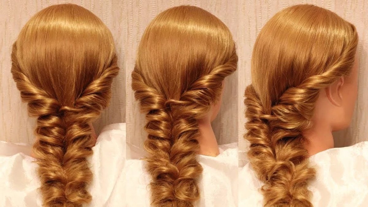 Прическа жгутики на длинные волосы