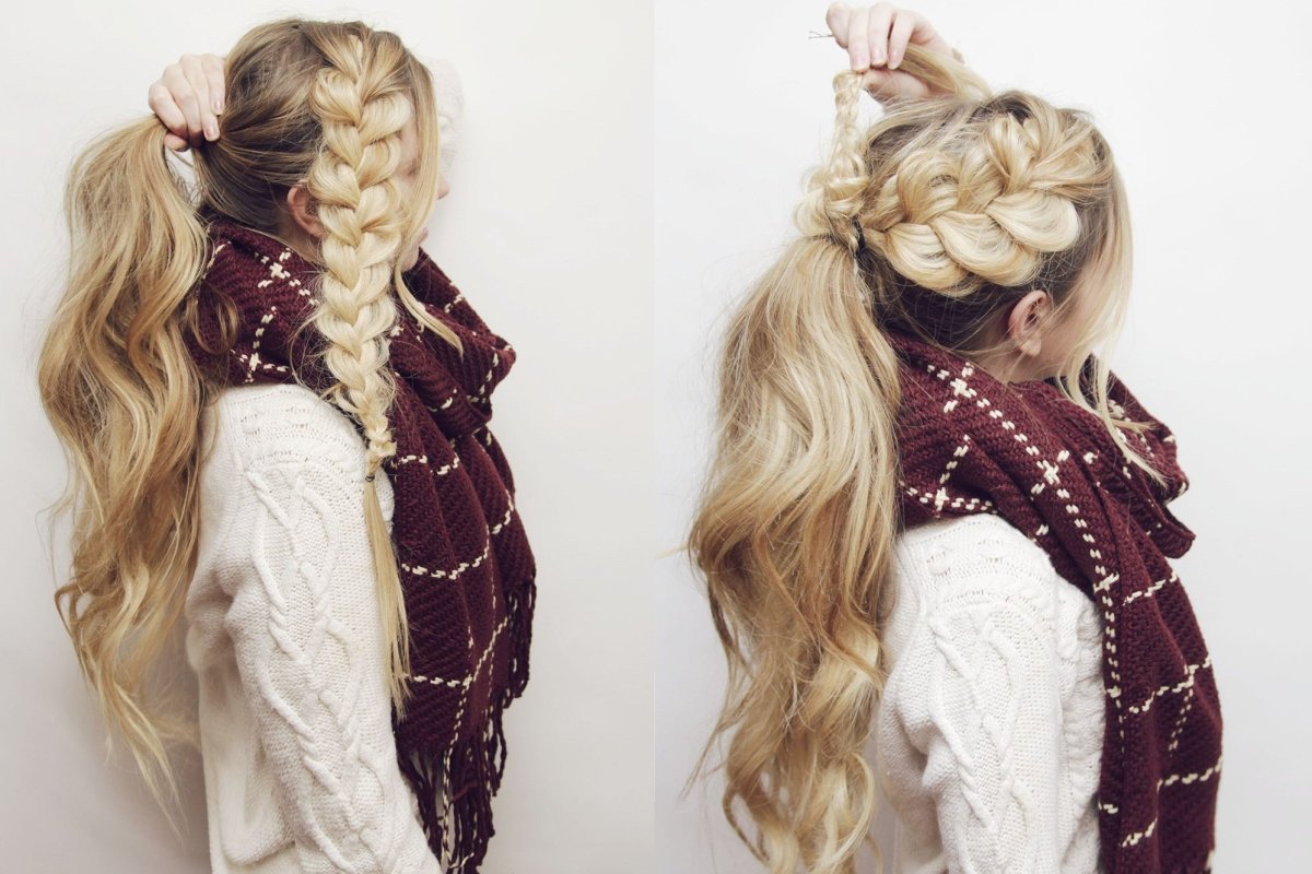 Хвост с косичками