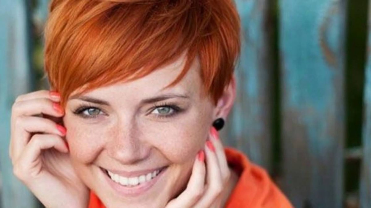 Пикси Боб стрижка на рыжие волосы