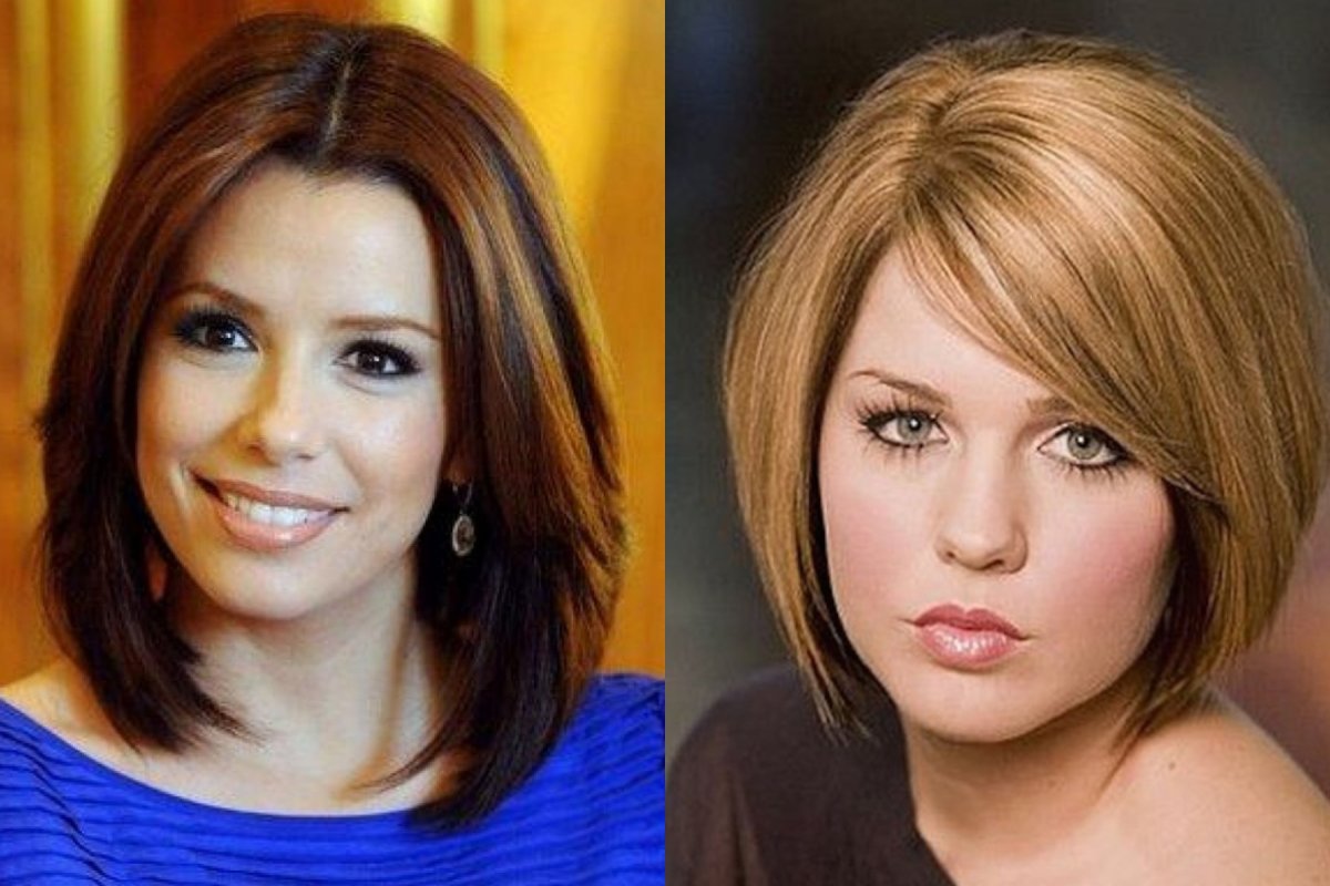 Стрижки для полных женщин с двойным подбородком