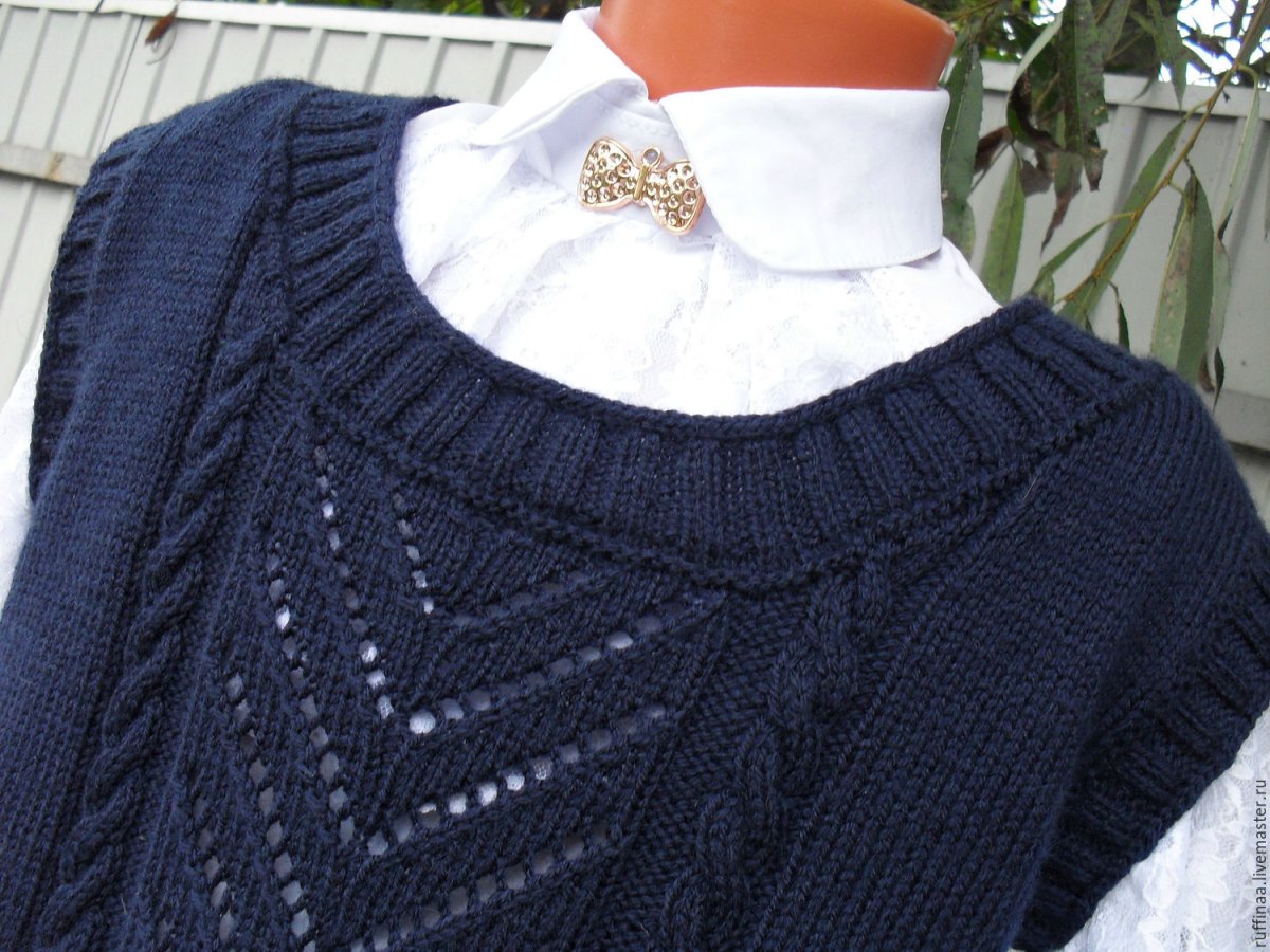 Трендовые вязаные жилеты