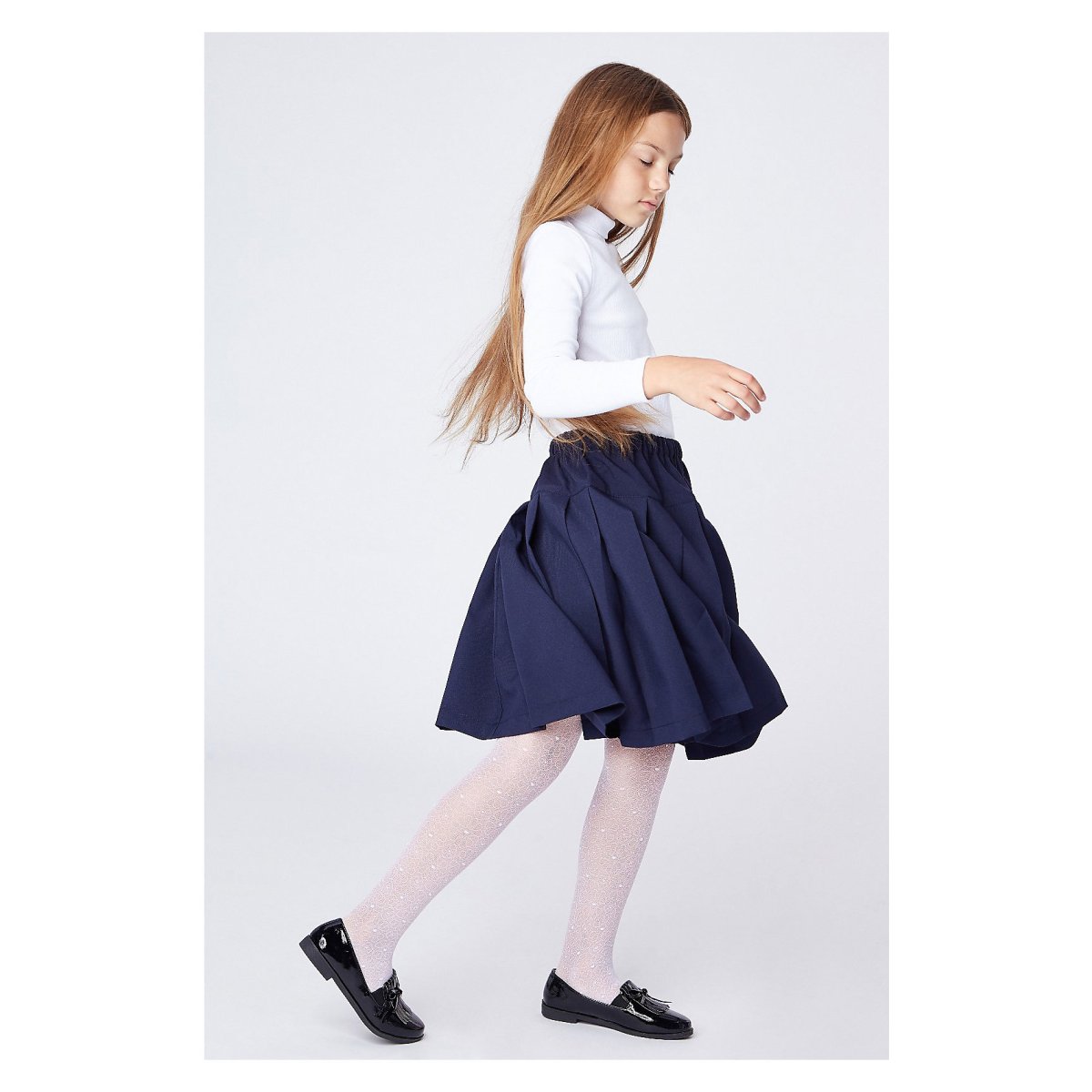 Школьные юбки синего цвета для девочек 144см