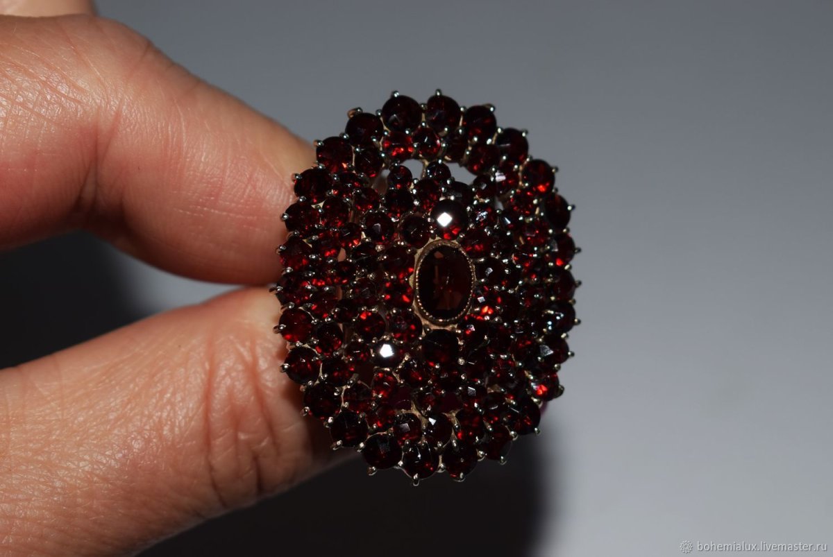 Серьги "гранат" армянский ювелир