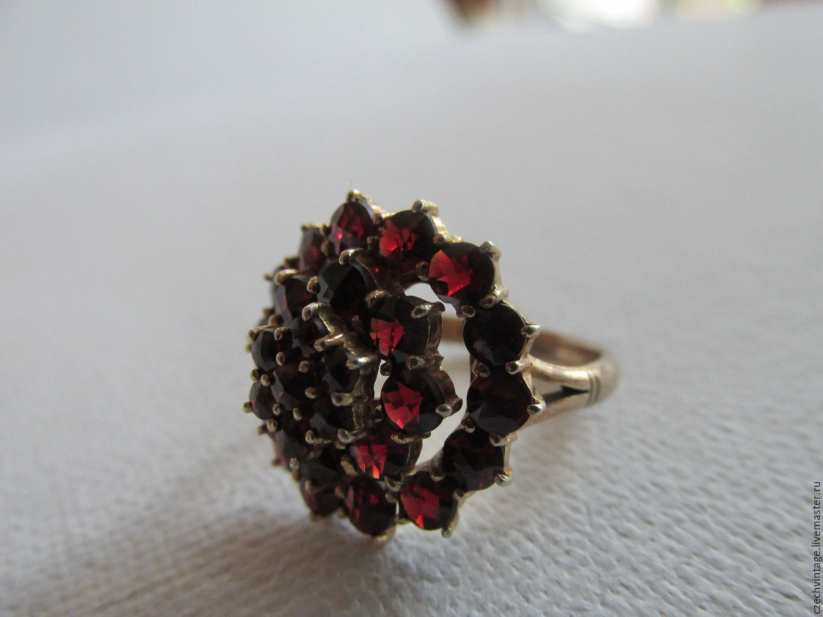 Серьги с гранатом Балекс