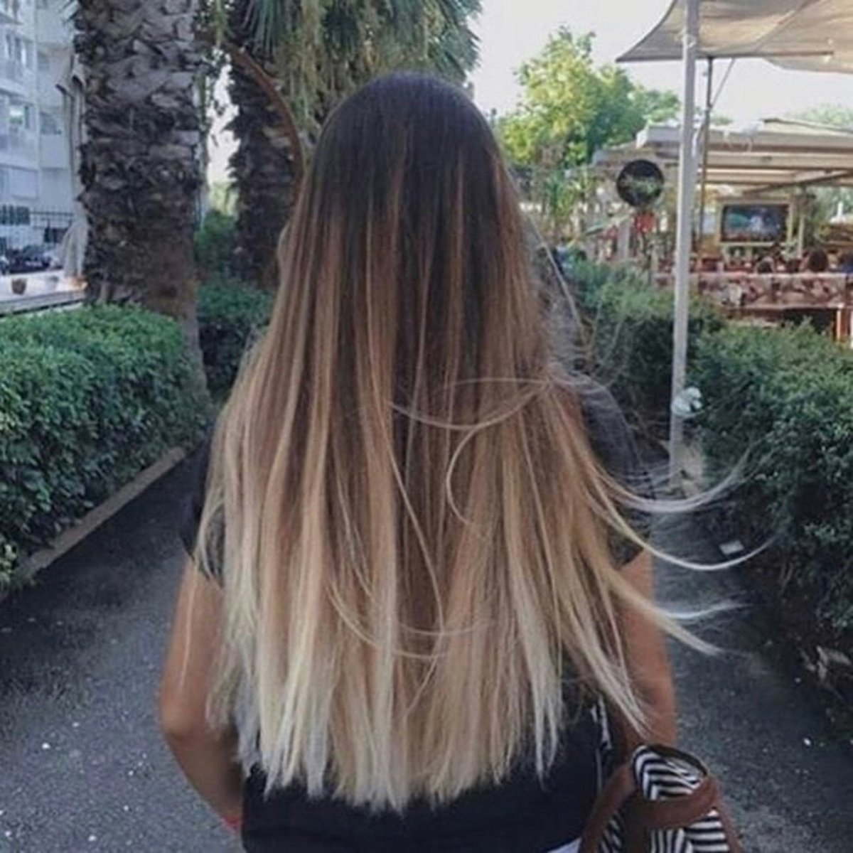 Девушка с омбре без лица