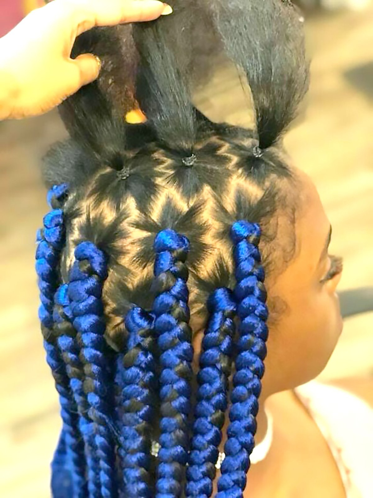 Детские косички с нитками