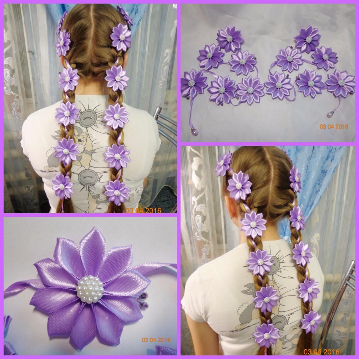 Коса с лентой