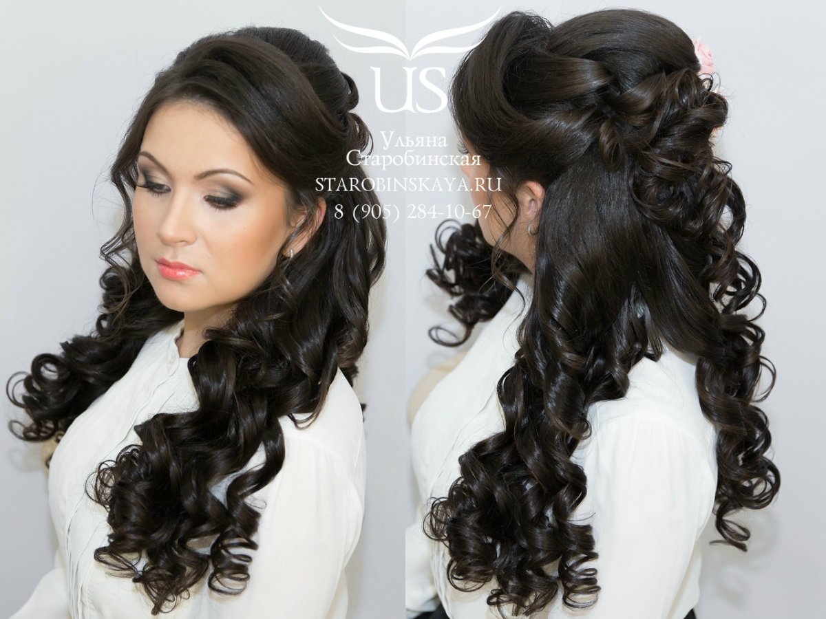 Локоны и начес на длинные волосы