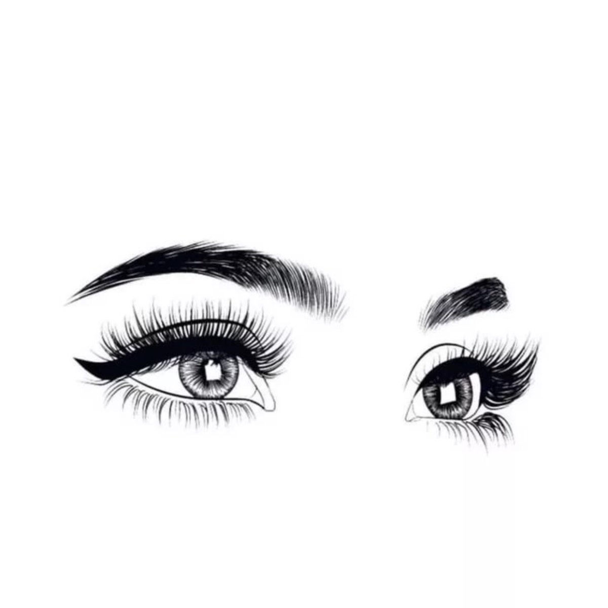 Брови на белом фоне