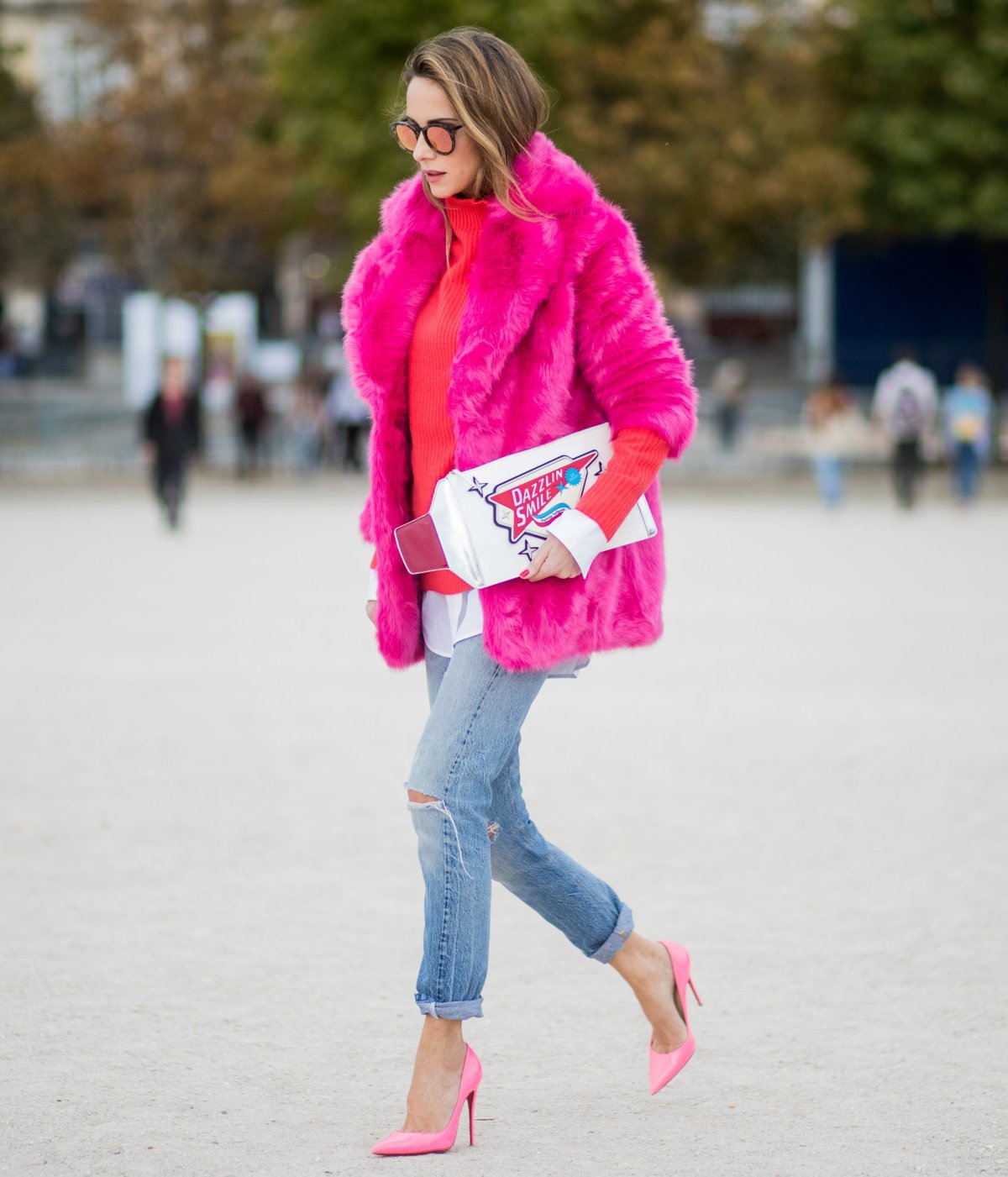 Шуба гуччи розовая