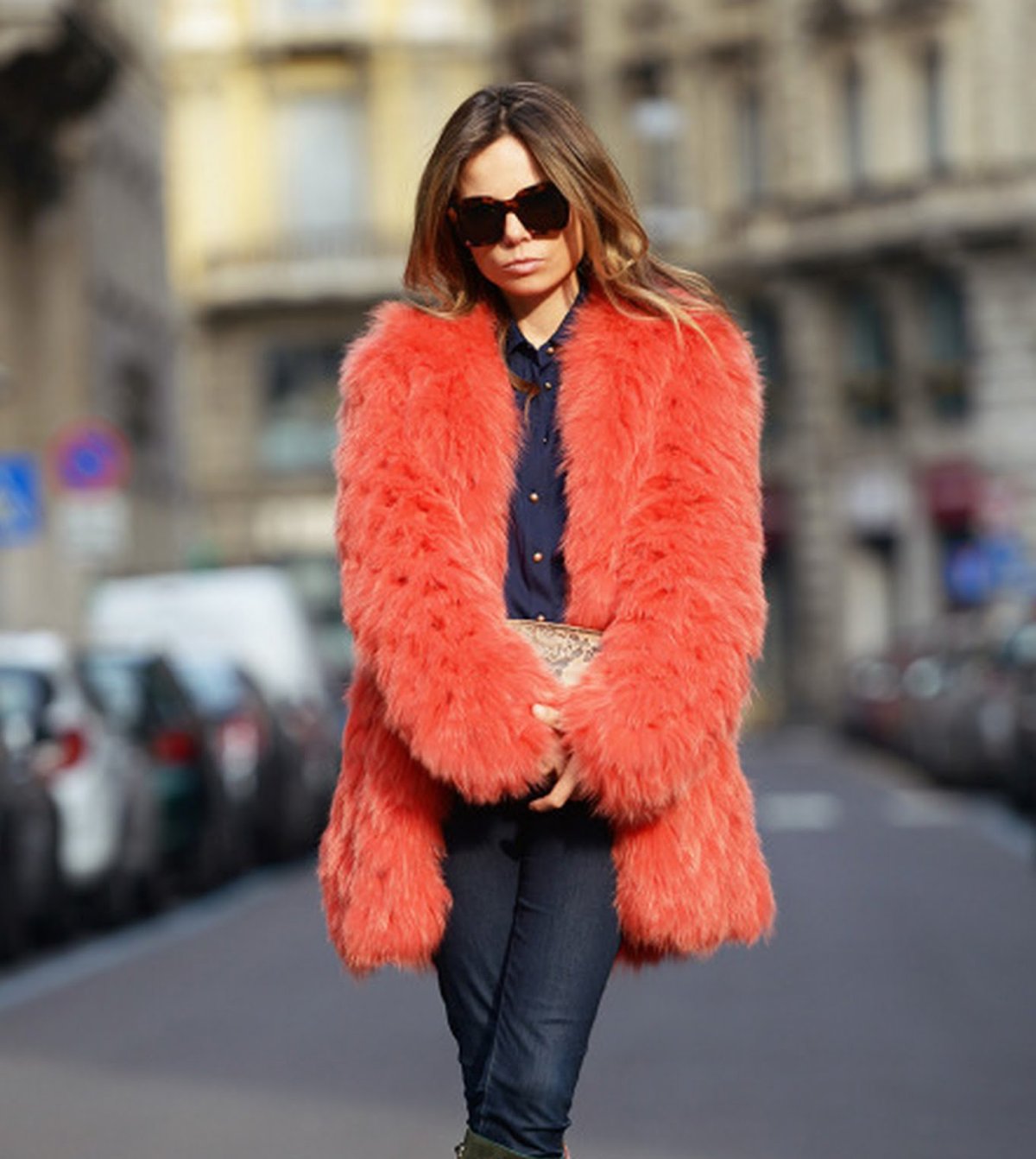 Регина Тодоренко в розовой шубе