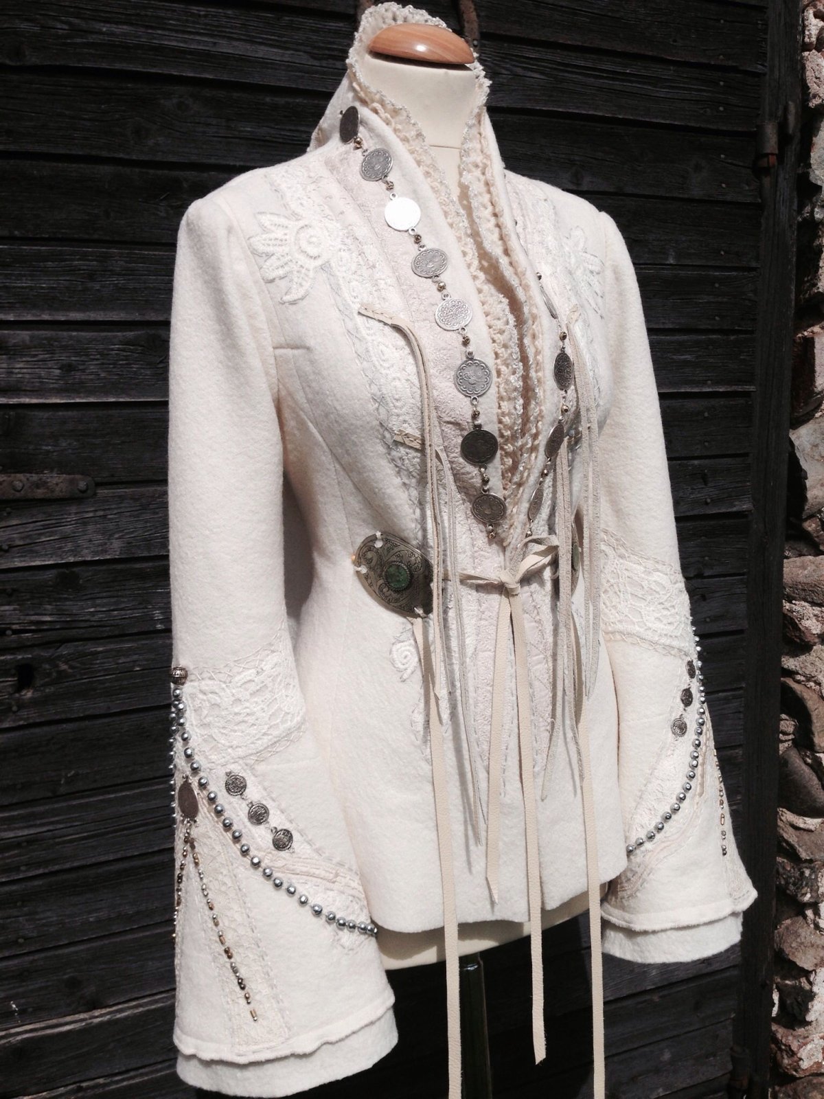 Жакет куртка-Телогрейка бохо