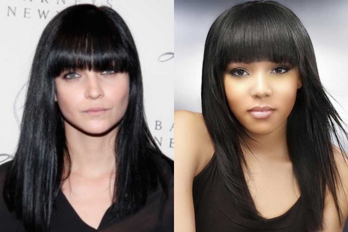 Короткая неровная челка