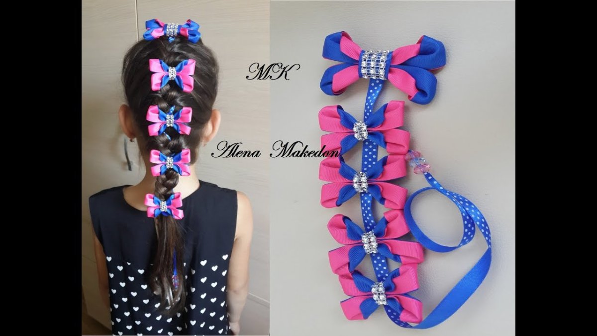 Резинка с ленточкой для волос