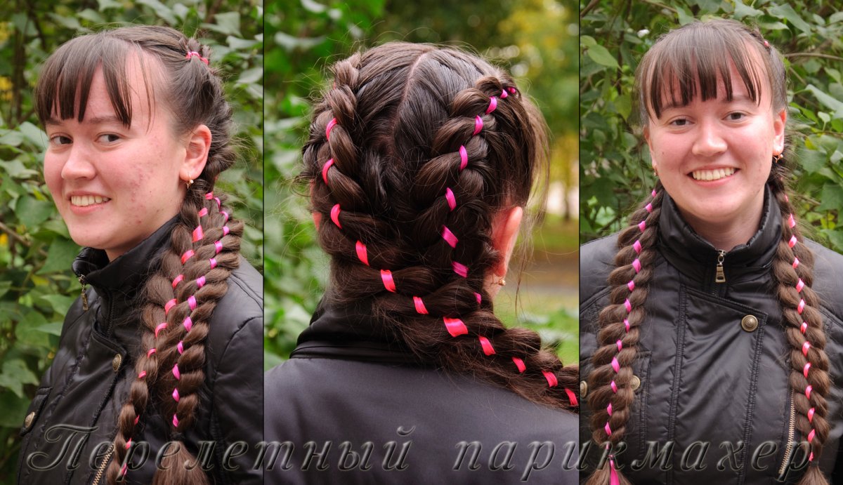 Советские прически косички