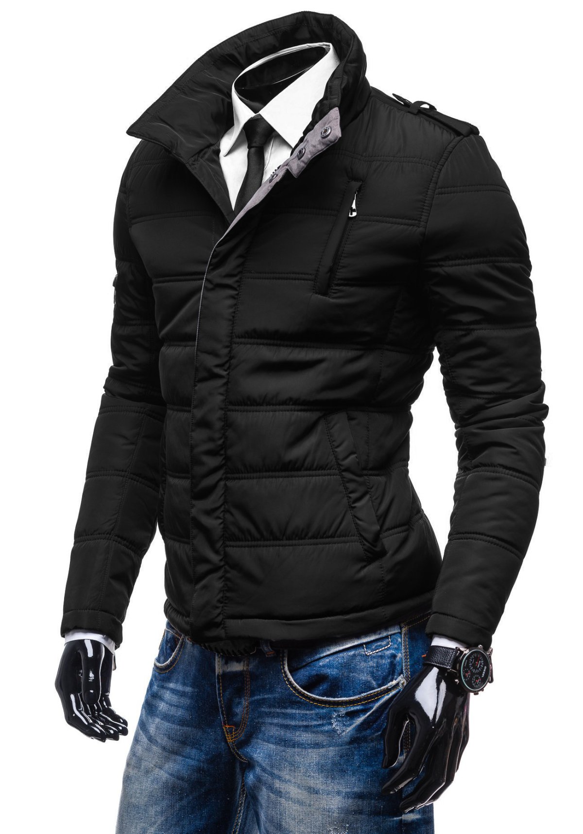 Приталенная куртка мужская зимняя
