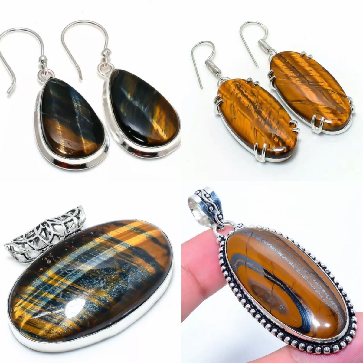 Кулон тигровый глаз s112403