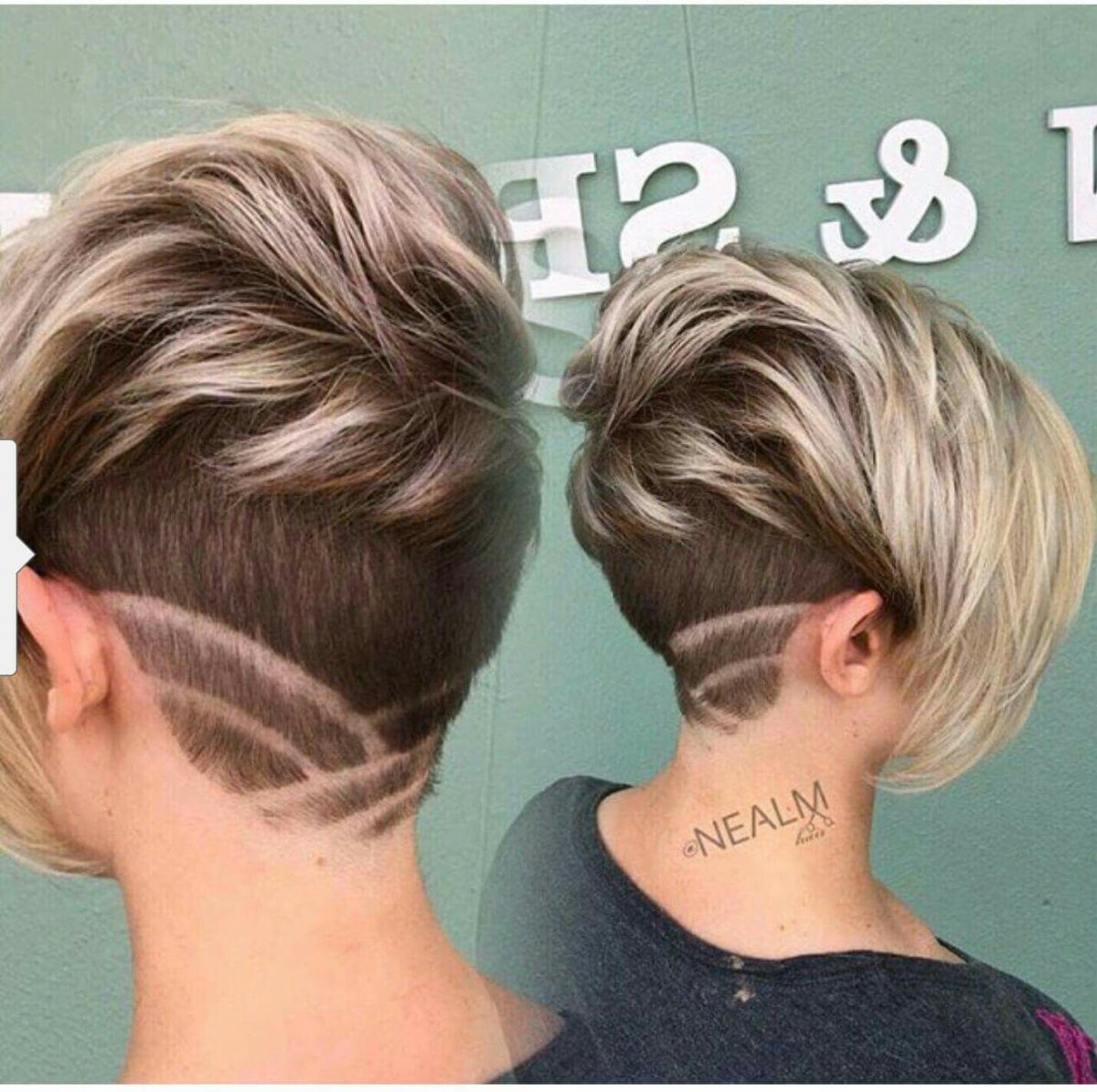 Половина головы выбрита