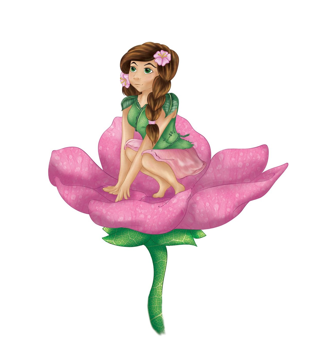 Дюймовочка на прозрачном фоне