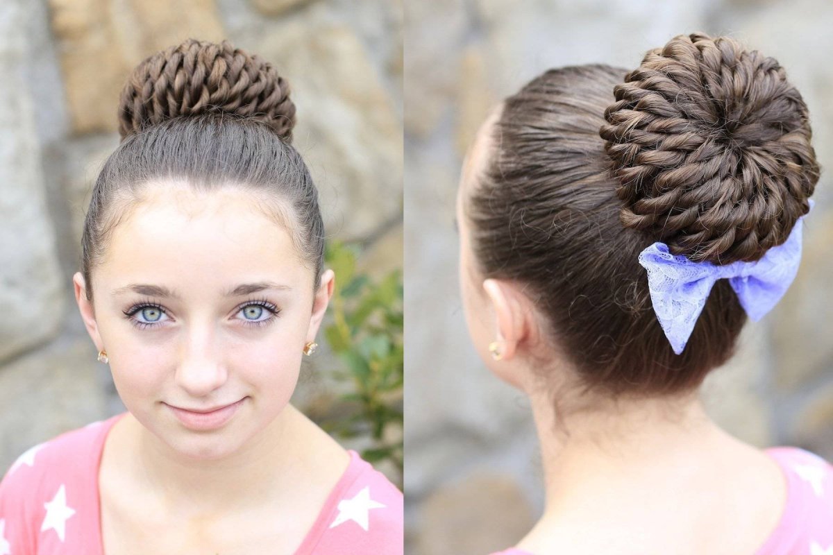Причёска шишечки для девочки