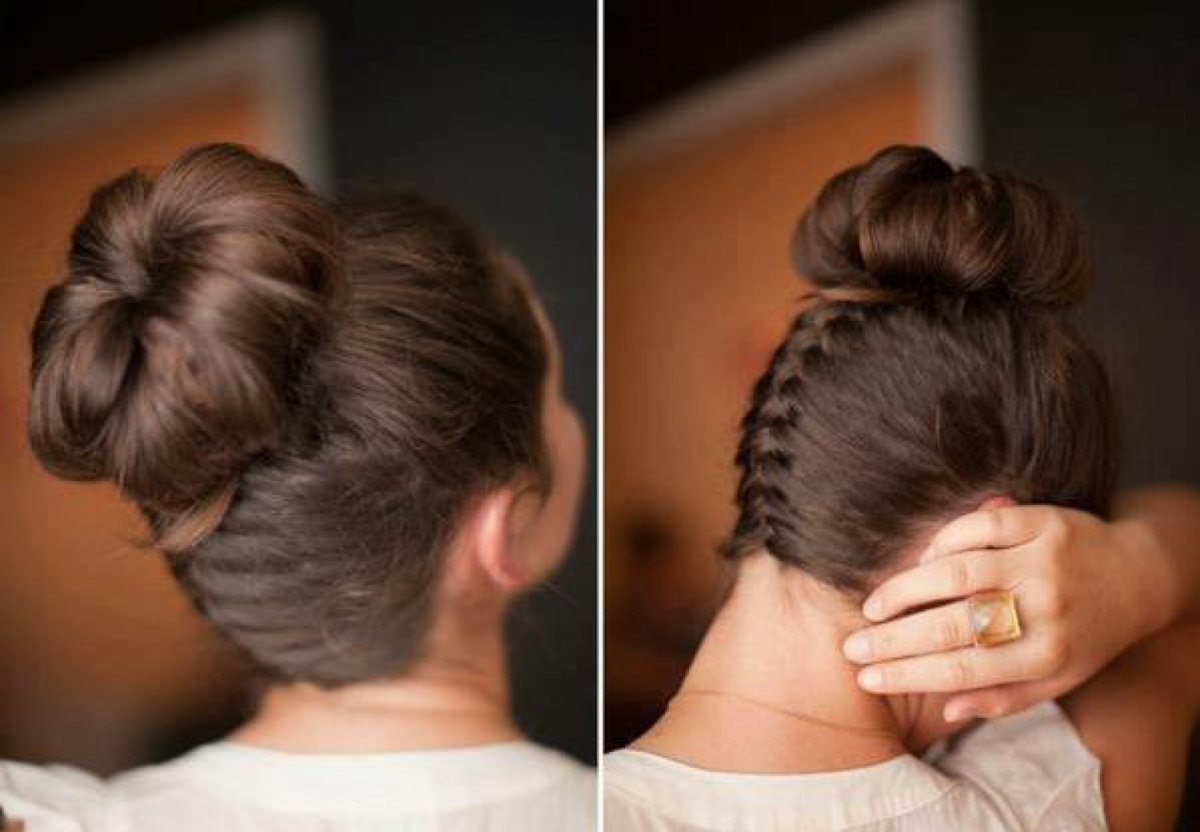 Красивая гулька на длинные волосы