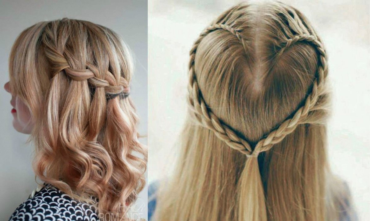 Причёска для девочки на средние волосы на праздник 10 лет