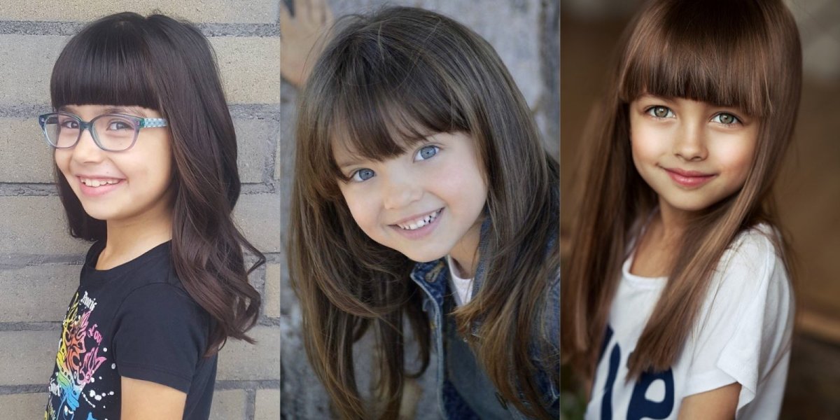 Стрижки для девочек с челкой