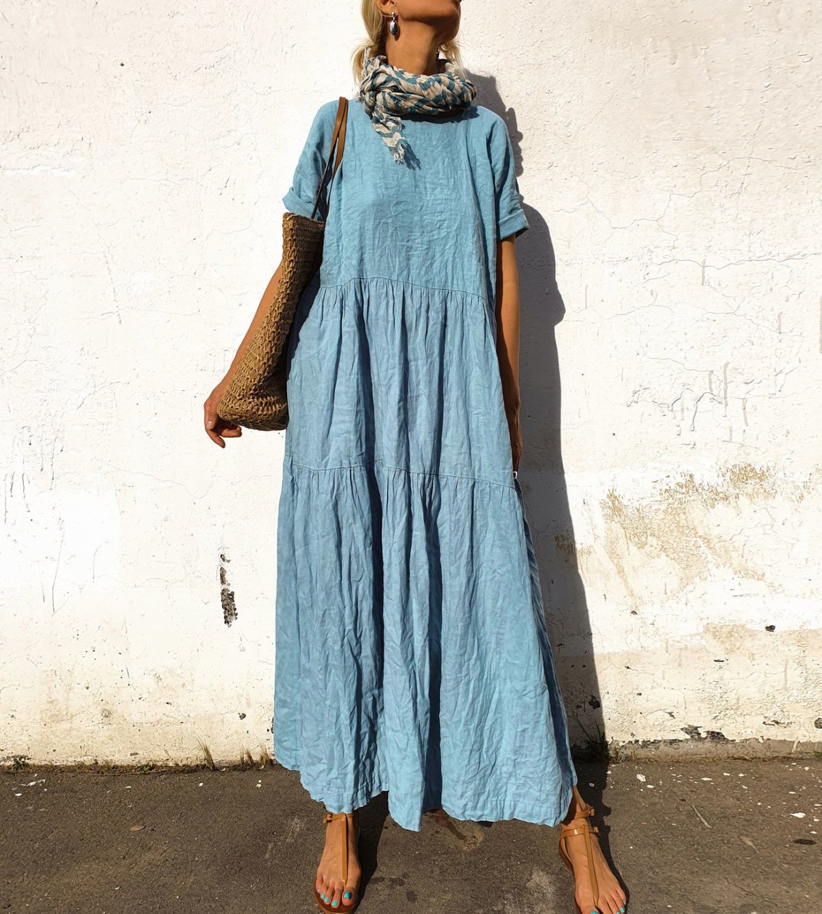 Qianzhidu платье лен