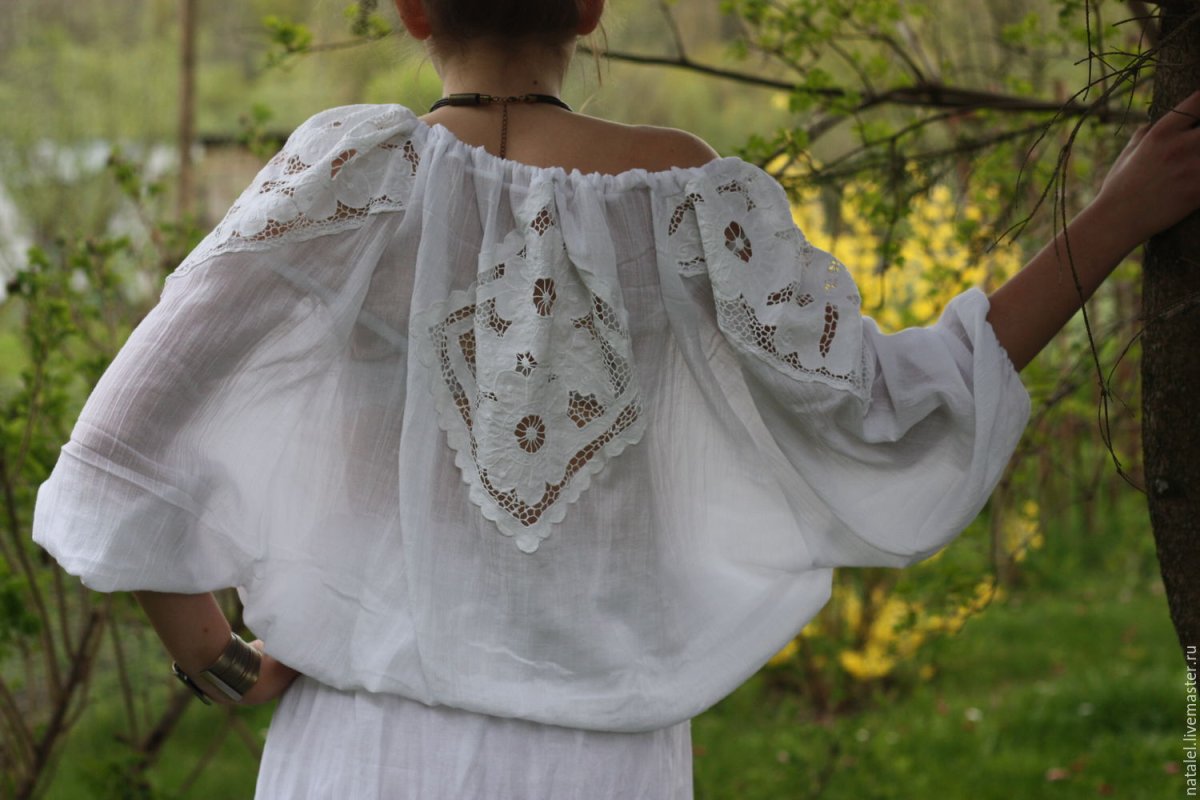 Платье бохо с вышивкой Ришелье