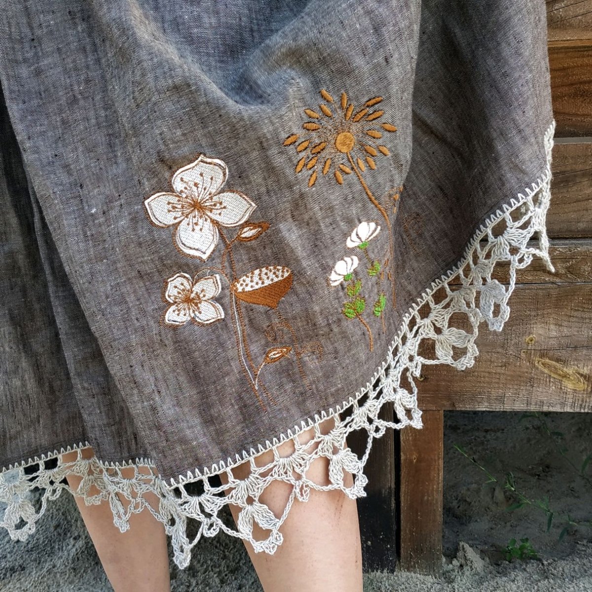 Кружевное платье бохо