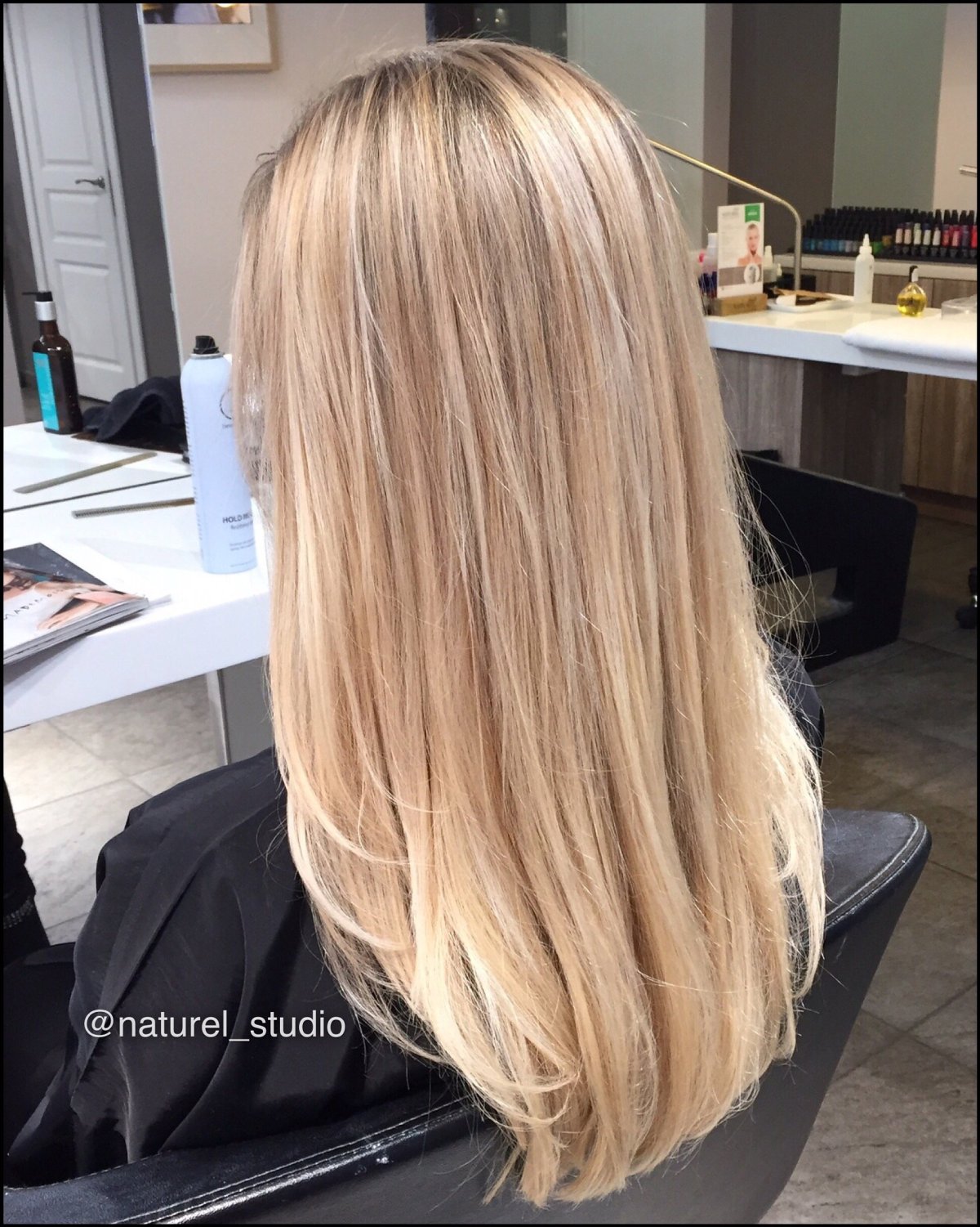 Теплый блонд мелирование